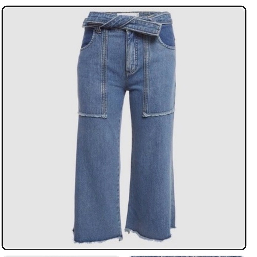 Victoria Beckham Cropped Wide Leg Denim